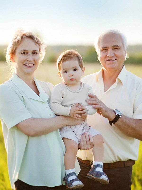 Granparents and grandchild