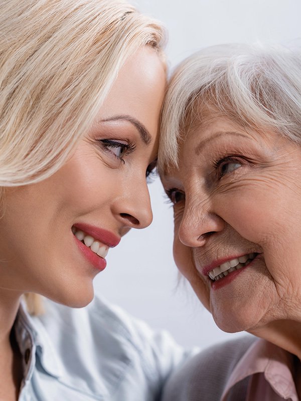 Granddaughter and grandmother