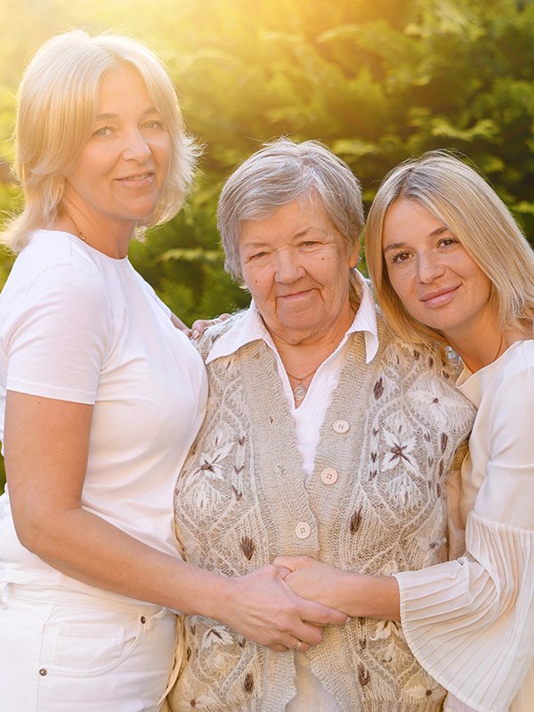 Grandmother with  daughter and granddaughter