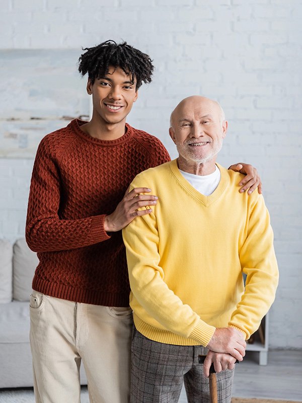 Grandfather with grandson