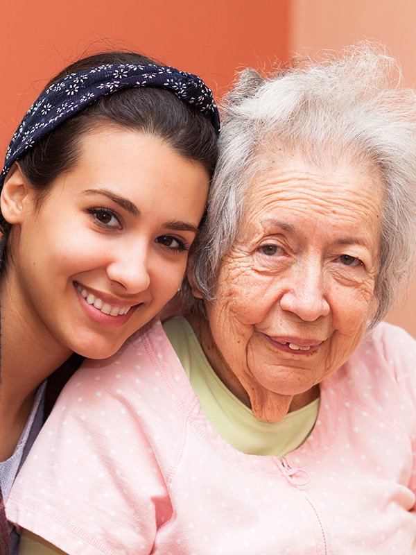 Granddaughter with grandmother